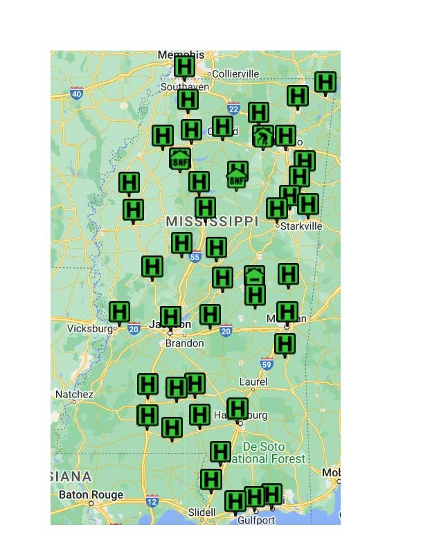 Map of facilities participating in the 2024 MRSE.